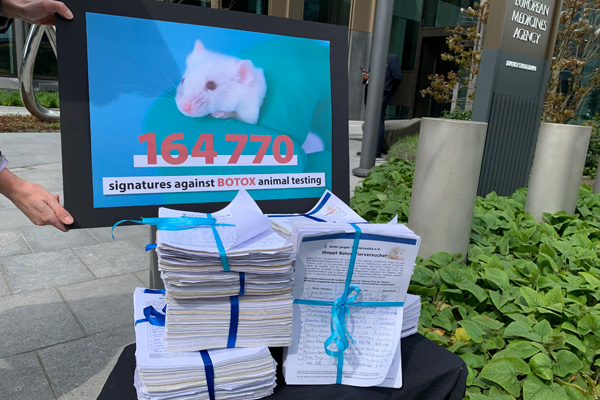 164,000 signatures against botox animal tests